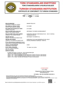 TSE 13644 sertifikası